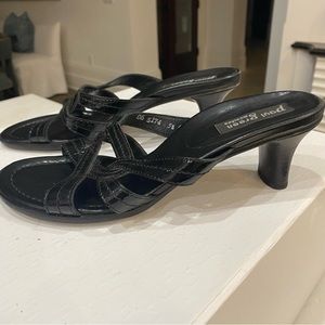 PAUL GREEN black leather super comfort sandal. Good condition. No odors. SZ 8 …